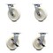 Service Caster 8 Inch Nylon Swivel Caster Set with Roller Bearings 2 Brakes SCC-30CS820-NYR-2-TLB-2 - alternate 1
